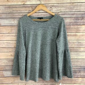 NWT Signature Studio Gray Bell Sleeve Top